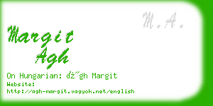 margit agh business card